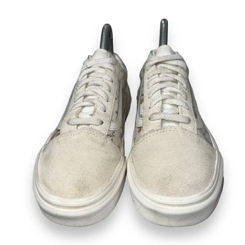 Vans Old Skool Vintage Floral Skate Shoes‎ Cream / Multicolor Women's 6
